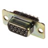 ITT Cannon 9 Way 2.84 mm Pitch Panel Mount D-Sub Connector, Female, Gold Over Nickel Contacts D3HC-MP-M