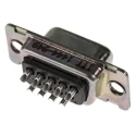 ITT Cannon 9 Way 2.84 mm Pitch Panel Mount D-Sub Connector, Female, Gold Over Nickel Contacts D3HC-MP-M