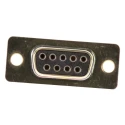 ITT Cannon 9 Way 2.84 mm Pitch Panel Mount D-Sub Connector, Female, Gold Over Nickel Contacts D3HC-MP-M