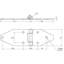 Savigny Stainless Steel Strap Hinge with Fixed Pin 40 mm x 130 mm x 2 mm 40417 IB