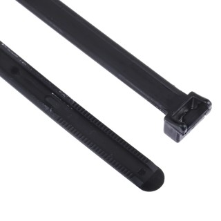 HellermannTyton Cable Tie Non-Releasable 210 mm Length x 8 mm Width Black Polyamide 66 121-82160 KR8/21-PA66UV-BK
