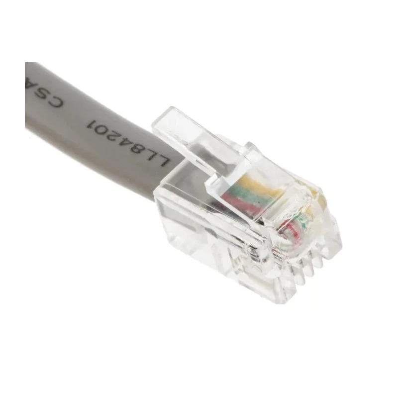 RS PRO Male RJ9 to Male RJ9 Telephone Extension Cable, Grey Sheath, 3 m 446-658