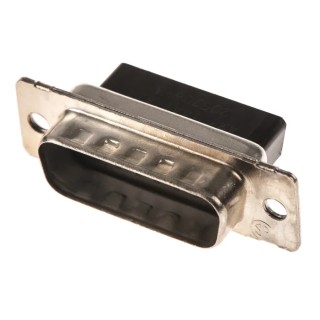 TE Connectivity AMPLIMITE HDP-20 15 Way Straight Cable D-Sub Connector, Male, 250V, Steel Housing, Gold Plated 205206-3