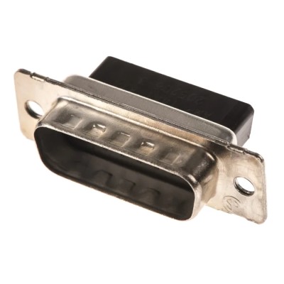 TE Connectivity AMPLIMITE HDP-20 15 Way Straight Cable D-Sub Connector, Male, 250V, Steel Housing, Gold Plated 205206-3