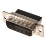 TE Connectivity AMPLIMITE HDP-20 15 Way Straight Cable D-Sub Connector, Male, 250V, Steel Housing, Gold Plated 205206-3