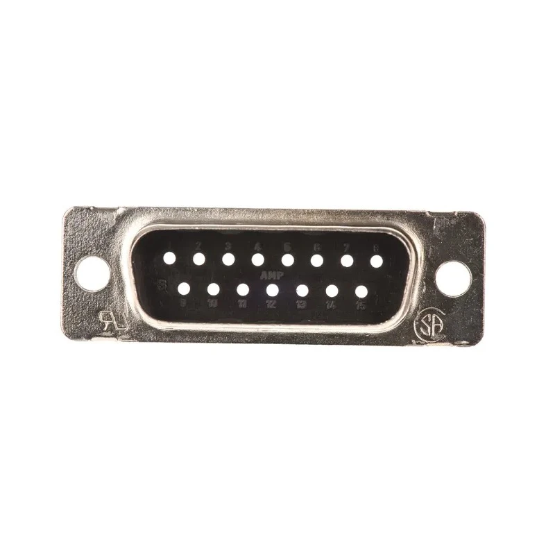TE Connectivity AMPLIMITE HDP-20 15 Way Straight Cable D-Sub Connector, Male, 250V, Steel Housing, Gold Plated 205206-3