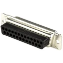 TE Connectivity AMPLIMITE HDP-20 25 Way Straight Cable D-Sub Connector with Standard Female 250V 3.7A 207463-1