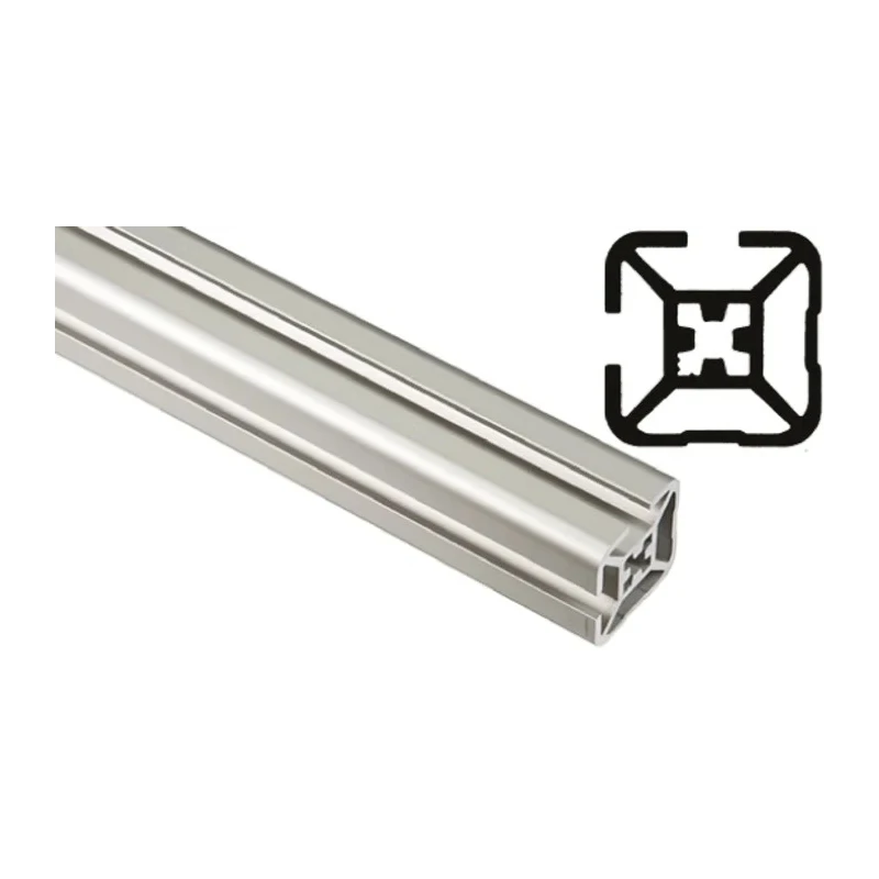 FlexLink Silver Aluminium Strut Profile 30 x 30 mm 7.2 mm Groove, 3 m Length, Series XF XFEB 3X30 T2