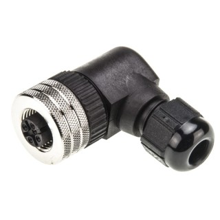 Brad from Molex Circular Connector Cable Mount Socket Female 4 Contacts M12 IP67 Micro-Change Series 1200710037