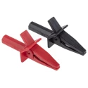 RS PRO Red and Black Insulated Crocodile Clip Nickel Plated Steel Contact 20A Current 446-967