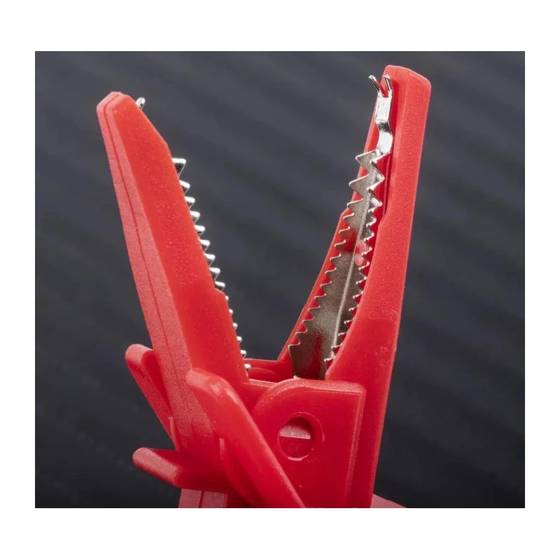 RS PRO Red and Black Insulated Crocodile Clip Nickel Plated Steel Contact 20A Current 446-967