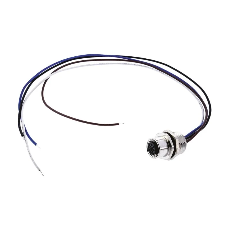 Hirschmann Female 4 Way M12 to Female 4 Way Unterminated Cable Assembly 300 mm 250V IP67 1200700395