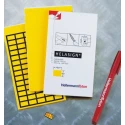 HellermannTyton Yellow Adhesive Label Sheet 11mm x 38mm Pack of 220 598-92527 TAG125FB-270-YE-270-YE