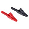 Staubli Black and Red Insulated Crocodile Clip Brass Contact 15A 11mm Jaw Opening 24.0157-22 24.0157-21