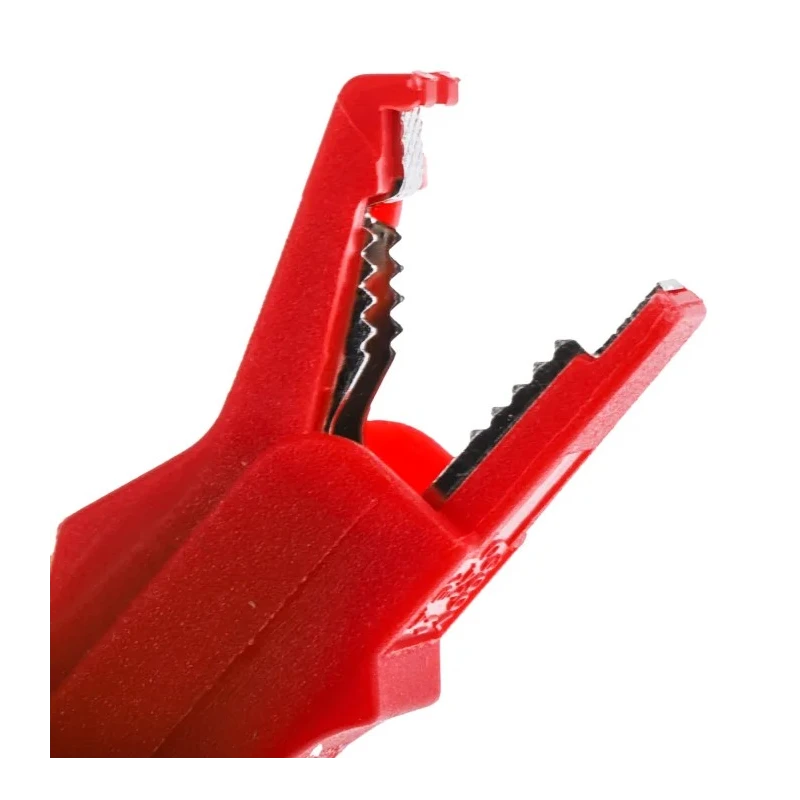 Staubli Black and Red Insulated Crocodile Clip Brass Contact 15A 11mm Jaw Opening 24.0157-22 24.0157-21