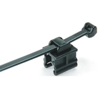 HellermannTyton Cable Tie Assembly 150 mm x 4.6 mm Grey Polyamide 66 156-00019 T50SOSEC9SD-PA66HS/PA66HIRHS-BK