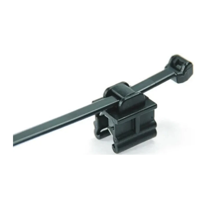HellermannTyton Cable Tie Assembly 150 mm x 4.6 mm Grey Polyamide 66 156-00019 T50SOSEC9SD-PA66HS/PA66HIRHS-BK
