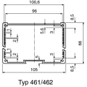 Rose Multitronic TS Series Die Cast Aluminium Enclosure IP40 Black Lid 66 mm x 66 mm x 105 mm 770462000