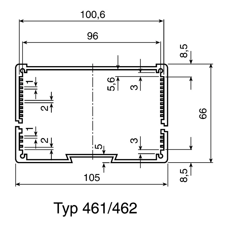 Rose Multitronic TS Series Die Cast Aluminium Enclosure IP40 Black Lid 66 mm x 66 mm x 105 mm 770462000