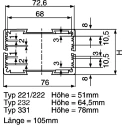 Rose Multitronic TS Series Die Cast Aluminium Enclosure IP40 Black Lid 66 mm x 66 mm x 105 mm 770462000