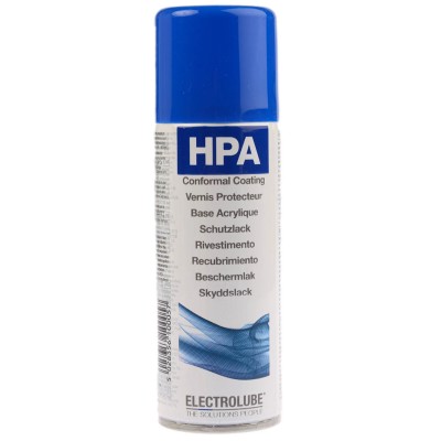RS PRO Transparent Acrylic Resin Conformal Coating 200 ml Aerosol, Operating Temperature -55°C to 130°C HPA200H