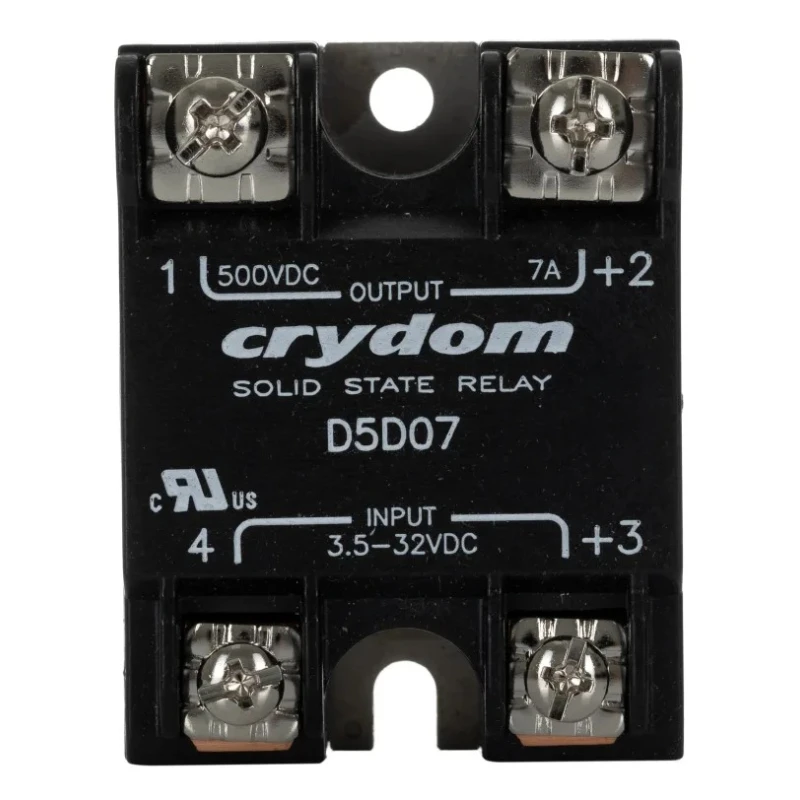 Crydom 1-DC Series Solid State Relay Panel Mount 7A Load 500V Load 32V Control D5D07