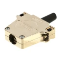 MH Connectors FMK Series Die Cast Zinc Straight D-Sub Backshell, 25 Way Strain Relief FMK3G-K201 / 1731110058