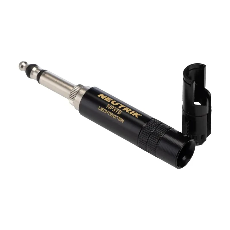 Neutrik Jack Connector 6.35 mm Cable Female Stereo 3-Way 3A Press Fit NP3TB-B