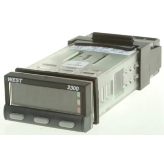 West Instruments Panel PID Temperature Controller 6 Input, 2 Output Relay and SSR On-Off Control 30V dc N2300Y1212