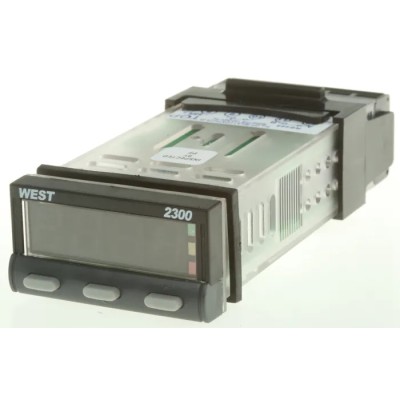 West Instruments Panel PID Temperature Controller 6 Input, 2 Output Relay and SSR On-Off Control 30V dc N2300Y1212