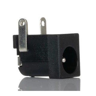 RS PRO Right Angle DC Power Socket Female, 1A Current, 12V Voltage, PCB Mount, Length 14.5mm, Nickel Plated 448-382