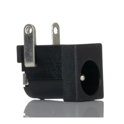 RS PRO Right Angle DC Power Socket Female, 1A Current, 12V Voltage, PCB Mount, Length 14.5mm, Nickel Plated 448-382