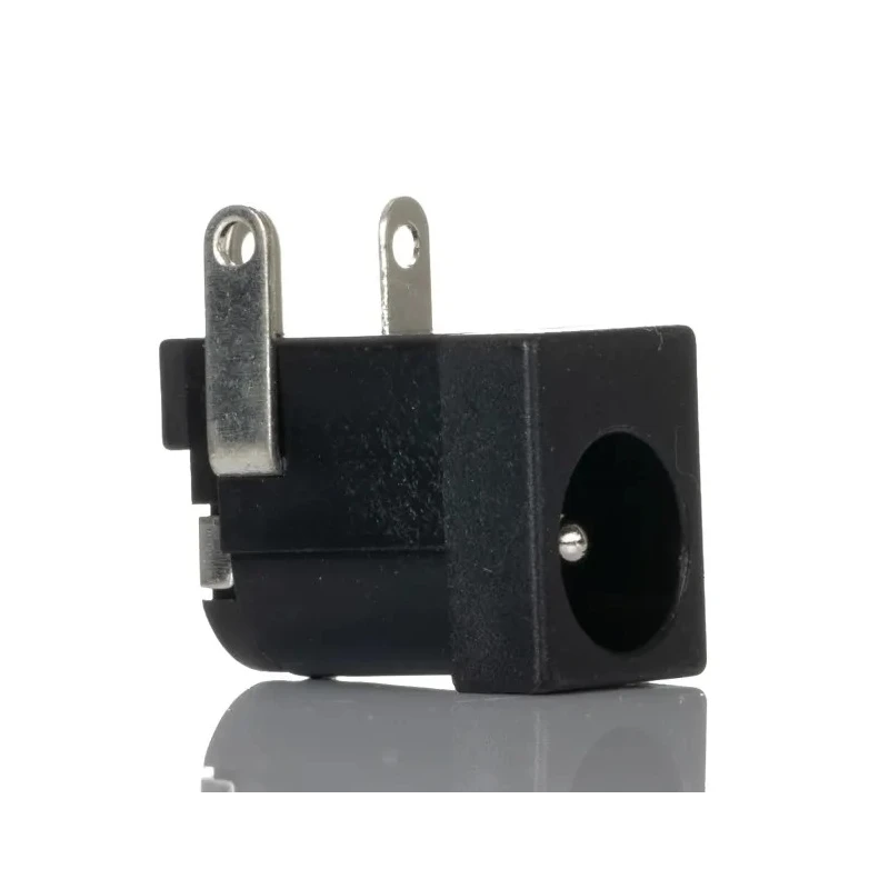 RS PRO Right Angle DC Power Socket Female, 1A Current, 12V Voltage, PCB Mount, Length 14.5mm, Nickel Plated 448-382