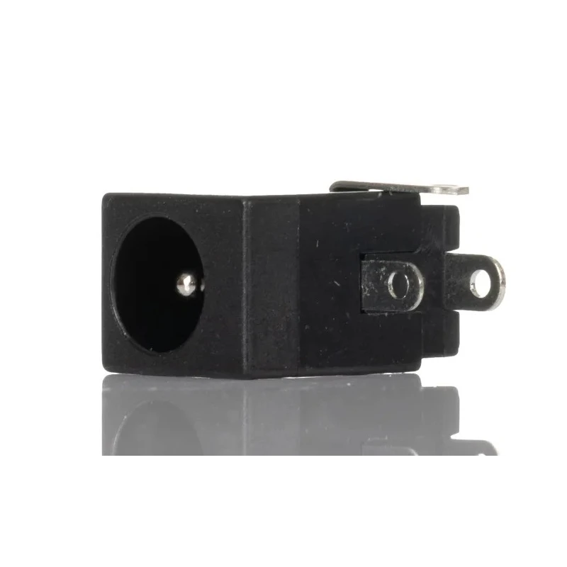 RS PRO Right Angle DC Power Socket Female, 1A Current, 12V Voltage, PCB Mount, Length 14.5mm, Nickel Plated 448-382