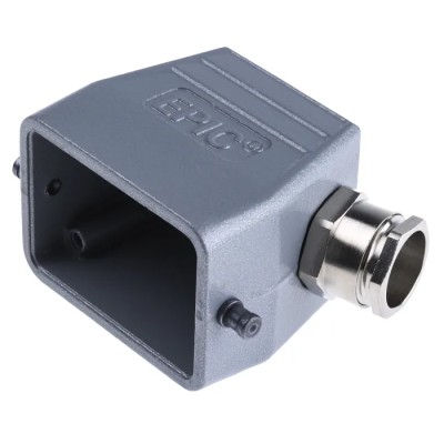 EPIC Heavy Duty Power Connector Hood HB Range 24+E Pole Format Aluminium Alloy Body IP65 10012000+12.9543