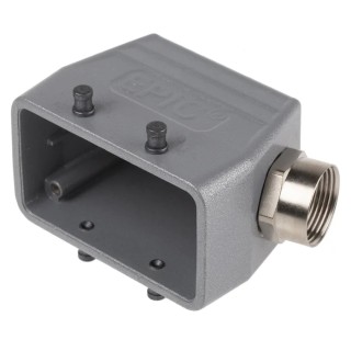 EPIC HB Range Heavy Duty Power Connector Hood 42+E Poles Aluminium Alloy IP65 PG16 Thread Size 2 Levers 10042000+12954400