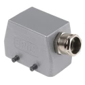 EPIC HB Range Heavy Duty Power Connector Hood 42+E Poles Aluminium Alloy IP65 PG16 Thread Size 2 Levers 10042000+12954400