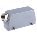 EPIC Heavy Duty Power Connector Hood 24+E Pole Format Aluminium Alloy IP65 PG21 Thread 2 Levers 10113000+12954500