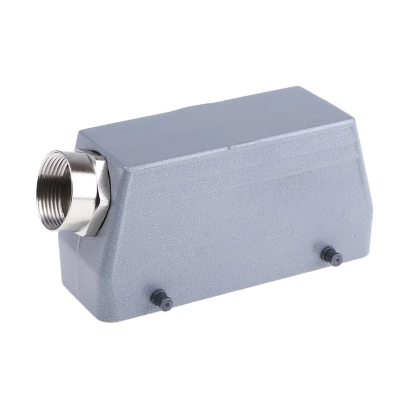 EPIC Heavy Duty Power Connector Hood 24+E Pole Format Aluminium Alloy IP65 PG21 Thread 2 Levers 10113000+12954500