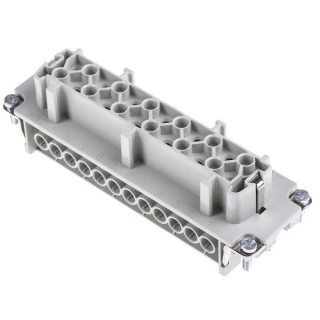 EPIC Heavy Duty Power Connector Module 16A H-BE Series Female 24 Contacts 600V 10197000