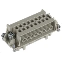 EPIC Heavy Duty Power Connector Module, 16A Current Rating, 600V, H-BE Series Female, 16 Contacts, Cable Mount 10195000
