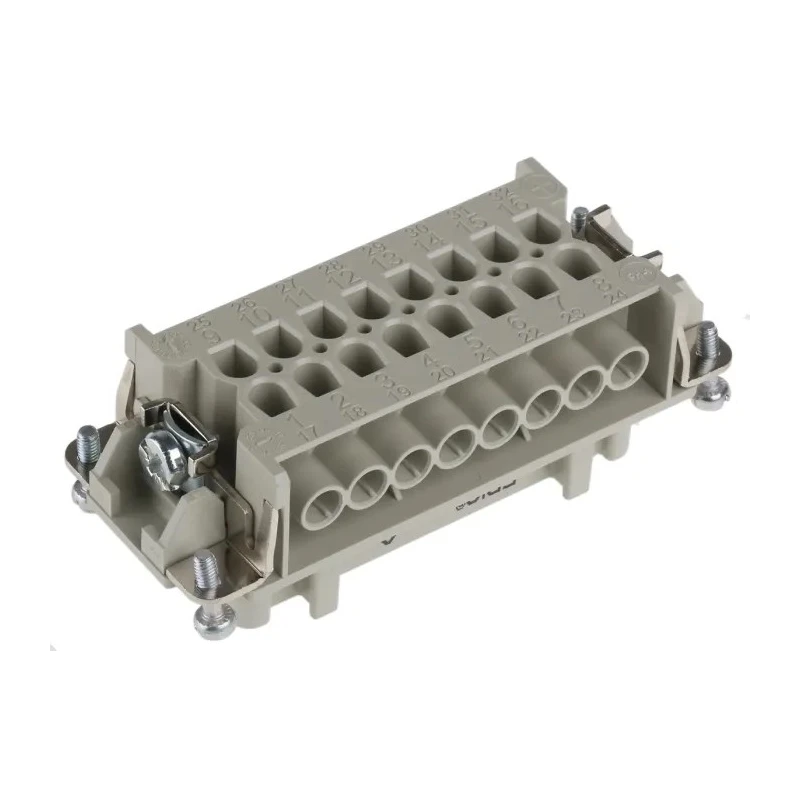 EPIC Heavy Duty Power Connector Module, 16A Current Rating, 600V, H-BE Series Female, 16 Contacts, Cable Mount 10195000