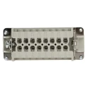 EPIC Heavy Duty Power Connector Module, 16A Current Rating, 600V, H-BE Series Female, 16 Contacts, Cable Mount 10195000