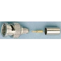 Telegartner 50 Ohm BNC Series Coaxial Connector Cable Male BNC, Straight Body Crimp J01000B0022