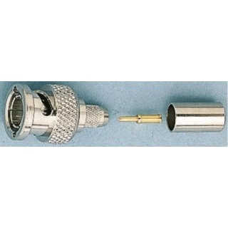 Telegartner 50 Ohm BNC Series Coaxial Connector Cable Male BNC, Straight Body Crimp J01000B0022