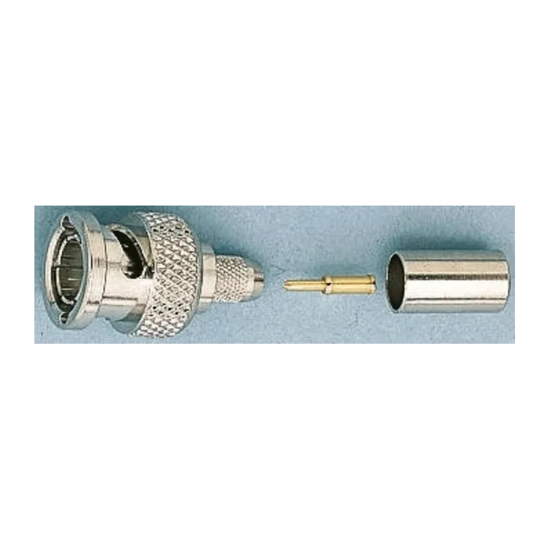 Telegartner 50 Ohm BNC Series Coaxial Connector Cable Male BNC, Straight Body Crimp J01000B0022