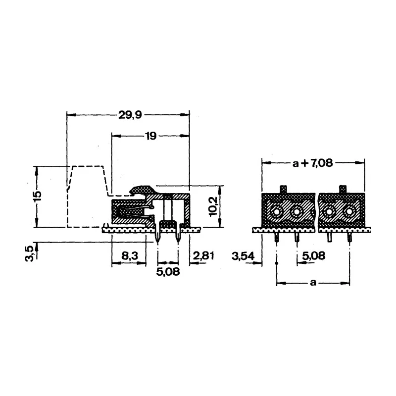 Phoenix Contact 2-Contact 5.08 mm Pitch Pluggable Terminal Block 12A Current 320V Voltage Model 1785942