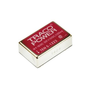 TRACOPOWER Regulated Isolated DC-DC Converter 15V dc Output 200 mA 6W Through Hole TEN 5-1223