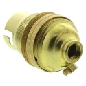 S Lilley & Son GLS Lamp Holder Screw Mount Brass Snap-Fit B22 Base 44.7mm x 32mm 1003E