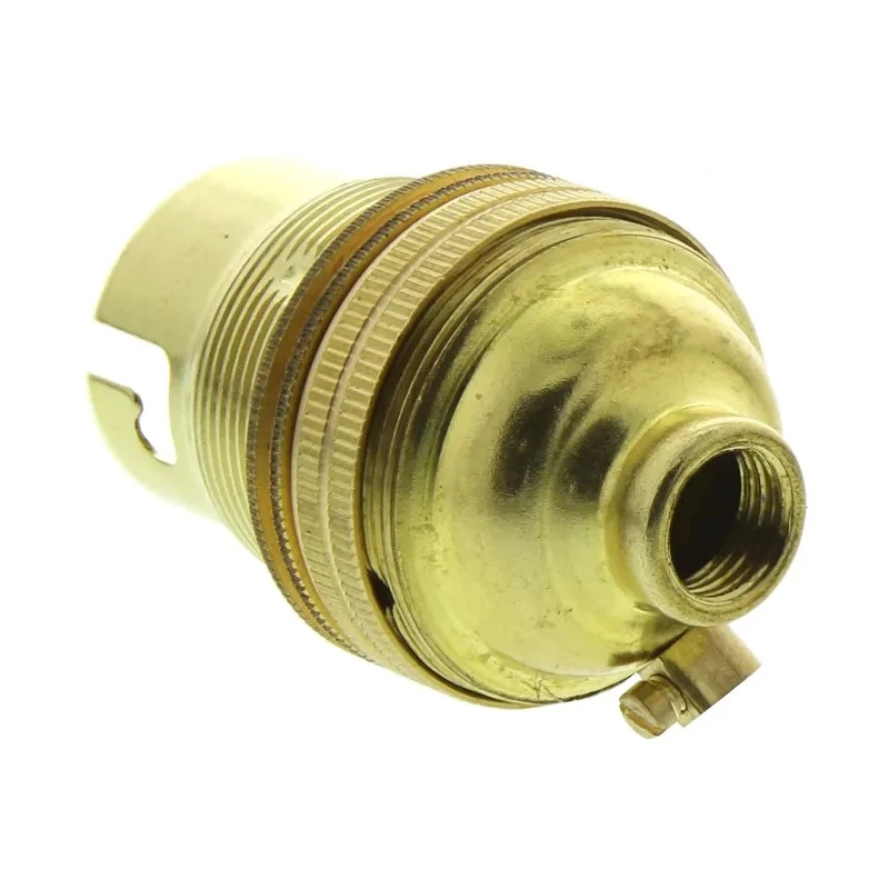 S Lilley & Son GLS Lamp Holder Screw Mount Brass Snap-Fit B22 Base 44.7mm x 32mm 1003E